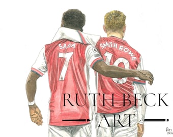 SAKA & SMITH ROWE - Arsenal Players - by Ruth Beck