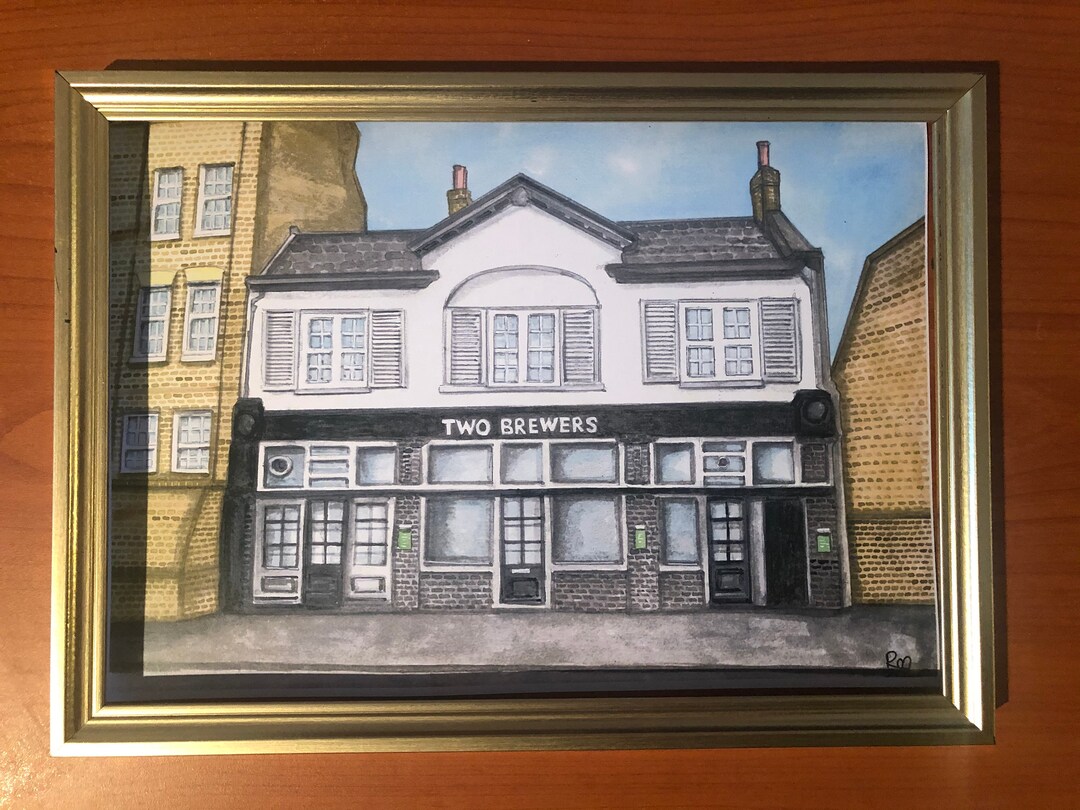TWO BREWERS Public House Islington Painted in Watercolour Series by