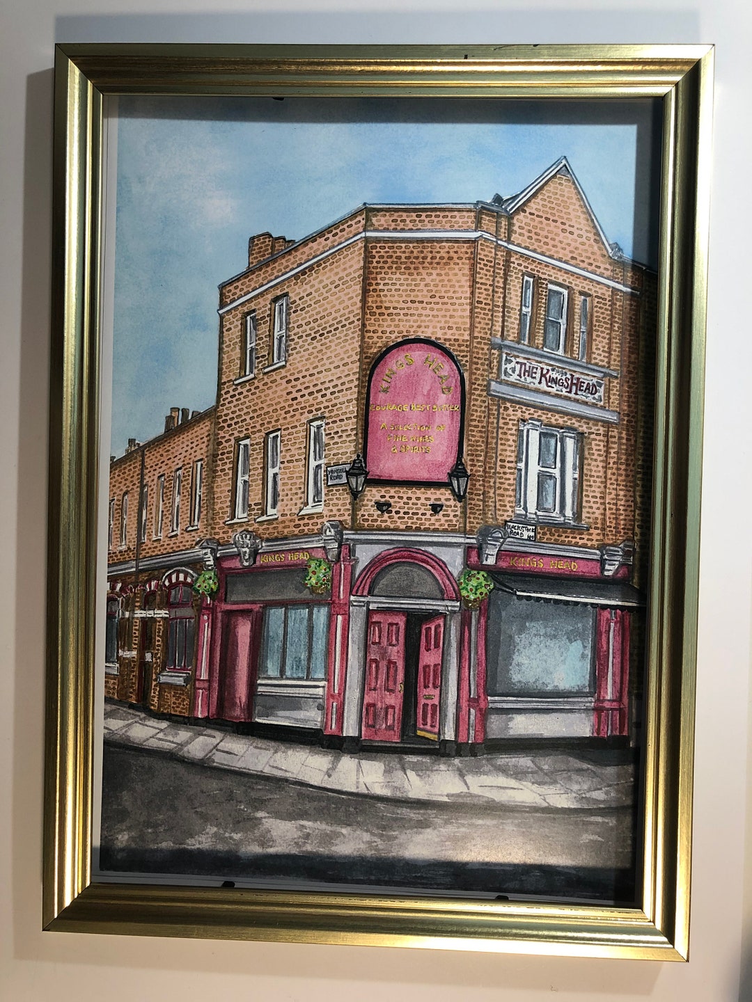 KINGS HEAD PUB Blackstock Road Islington Painted in Watercolour Series