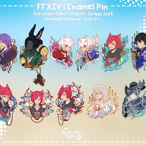 Pre Order FFXIV Enamel Pin Collection