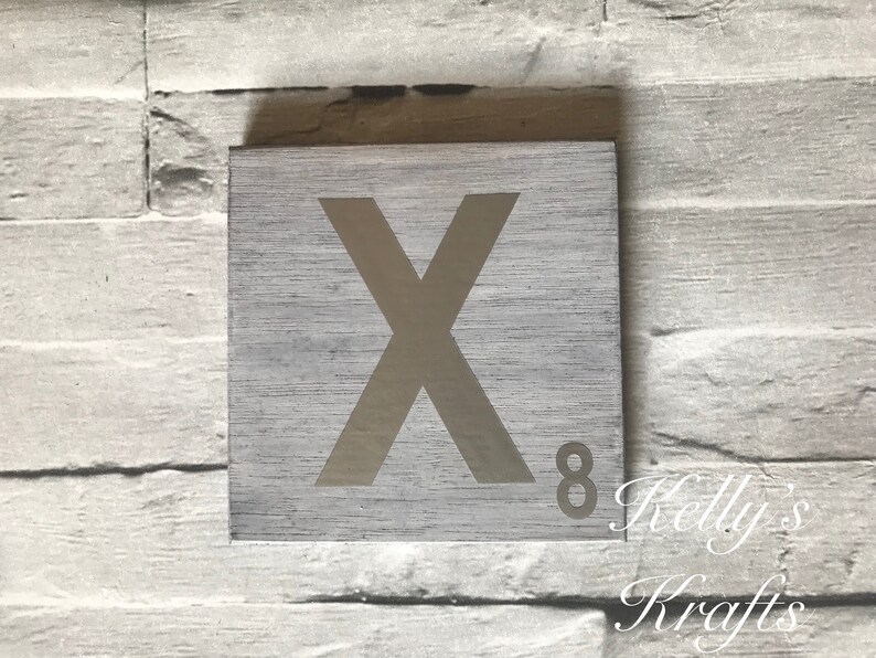 Personalised Large Wooden Scrabble Wall Art Tiles With Score Etsy UK