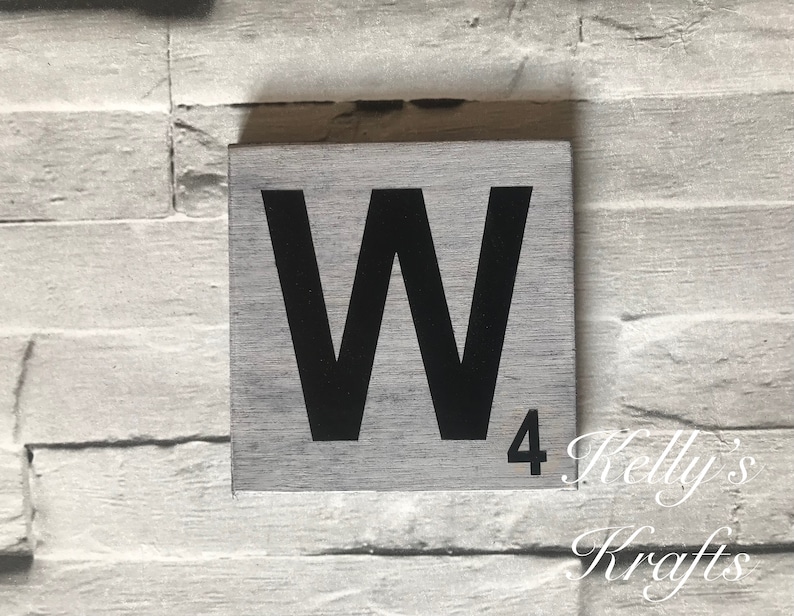 Personalised Large Wooden Scrabble Wall Art Tiles With Score Etsy UK