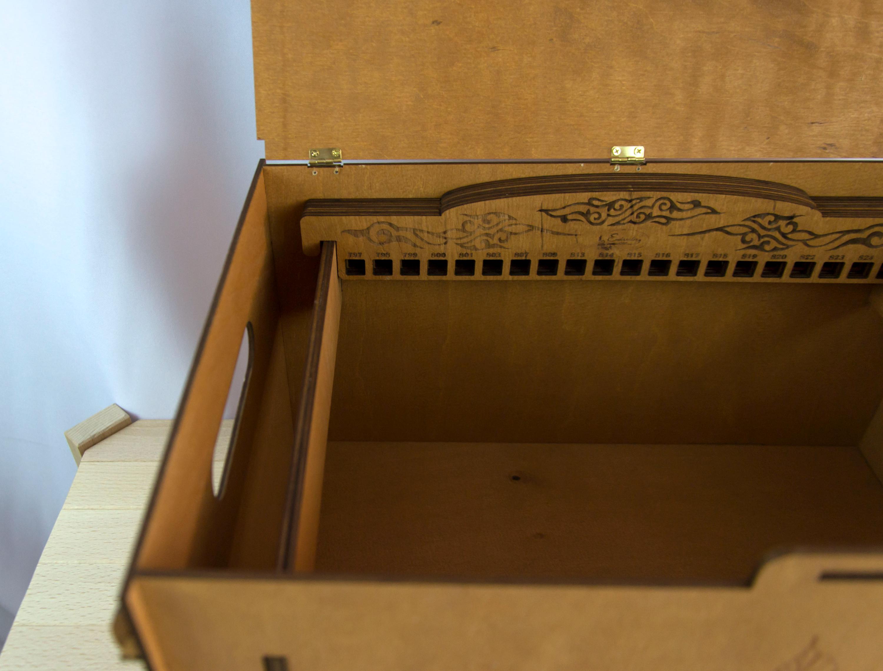 Personalized Wooden Storage Box for Embroidery Threads, Custom ...