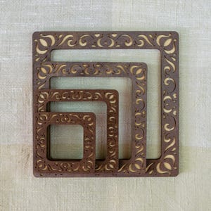 Custom Cross Stich Magnet Frames 4 sizes, Wooden Embroidery Frame Set with Stand, Square Stiching Hoop, Magnetic Photo Frame