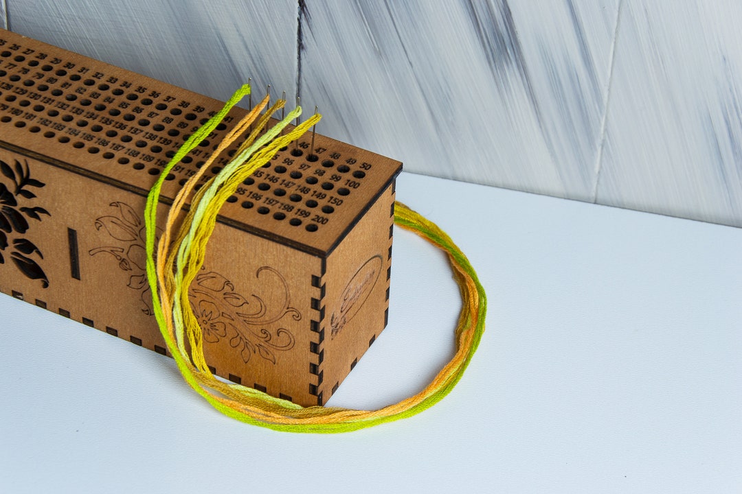 Custom Wooden Needle Organizer Box | 200 Slot Needle Holder for ...