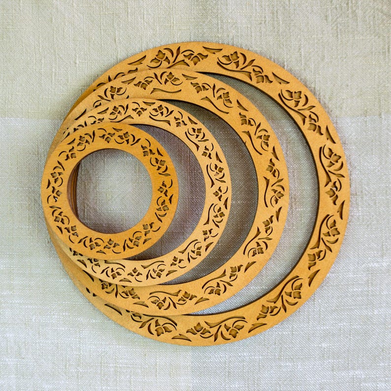 Dekorativt broderiramset, magnetisk träram, magnetisk korsstygnsdisplay, handbroderiverktyg i present Oak