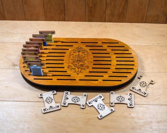 Thread Winder Display Rack with 44 Slots, Embroidery Bobbin Organization, Sewing Room Organizer