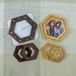 Custom Magnetic Hoop for Cross Stitch, Embroidery Hoop Set, Needlework Accessories, Wooden Hoop with Stand, Hand Embroidery, Magnetic Frame