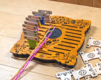 Laser Cut Organizer for Bobbins & Needles, 19 Slots, Sewing Storage Rack, Cross Stitch Thread Cards Holder