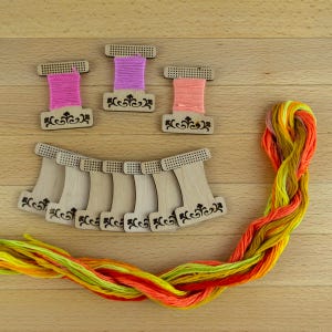 Garenkloskaarten set van 10, 20, 50 stuks, borduurgarengaren, flosdraaddruppels, flossorganisatie, cadeau voor stichter, kloslabels