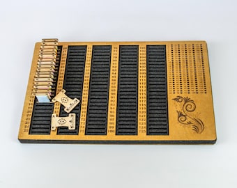 Holz Stickgarn Organizer mit Nadelhalter, 125 Slots Bobbin Aufbewahrungsbrett, Stickgarn Organizer Geschenk für Kreuzstich