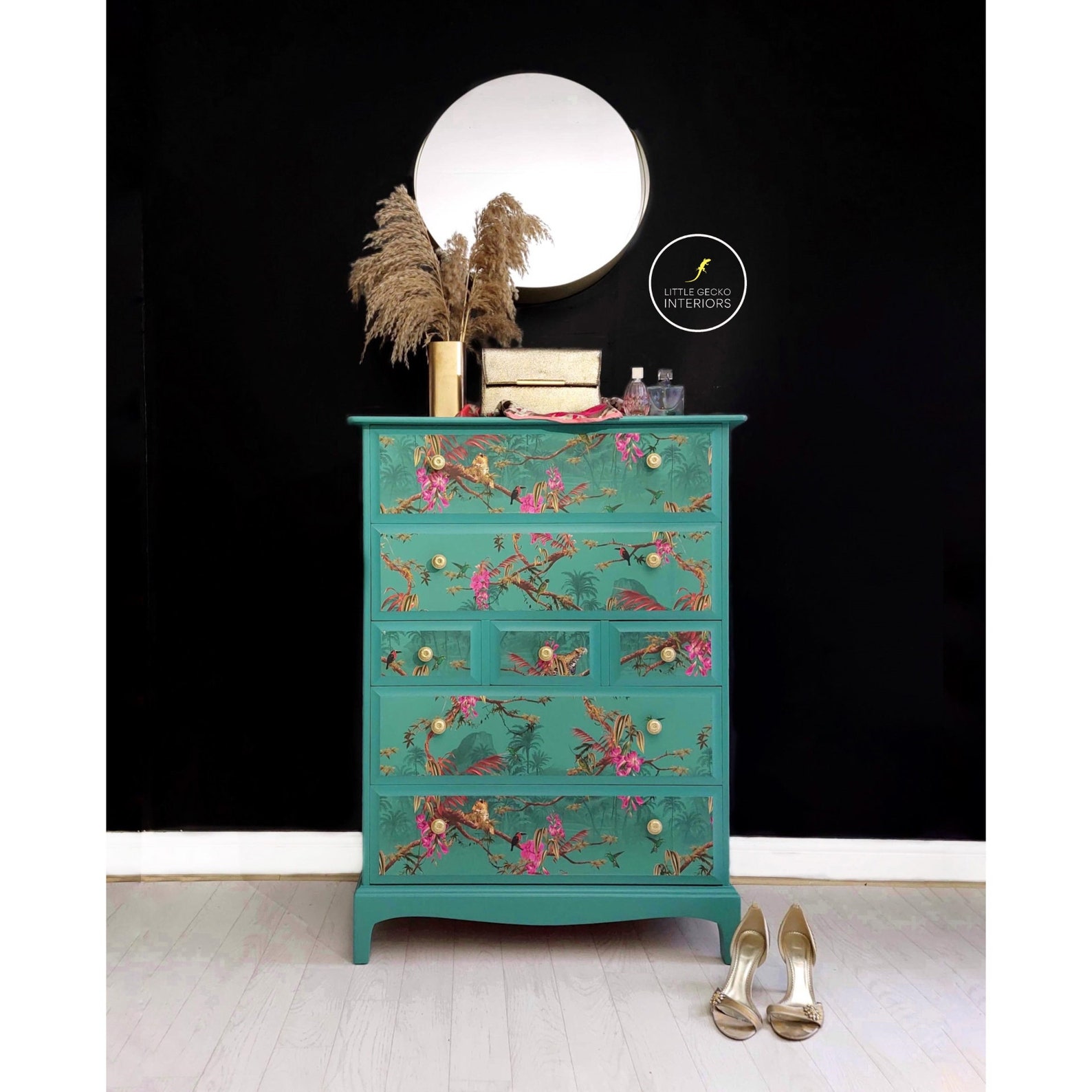 Vintage Stag Chest of Drawers Decoupaged Chest of Drawers Etsy UK