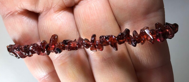 Protects from Negativity Brings in Passion Reiki Charged Increases Energy and Health: Garnet Root Chakra Healing Intention Bracelet