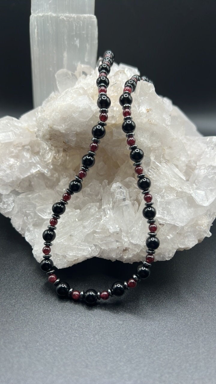 Banish Negative Energy and Psychic Attacks Obsidian Garnet