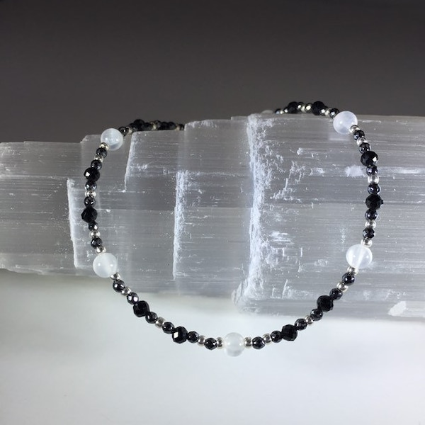 Minimalist Holy Grail Aura Protection Intention Bracelet - Reiki Charged: Blocks, Purifies and Deflects Negative Energy and Bad Vibes