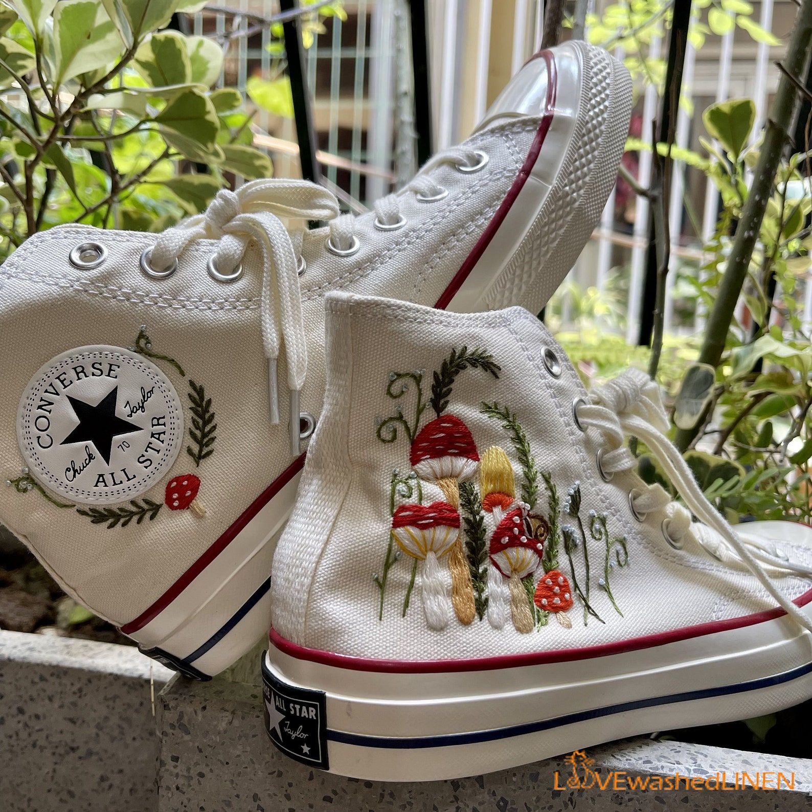 Custom Converse Chuck Taylor Mushrooms Embroidered Converse Shoes