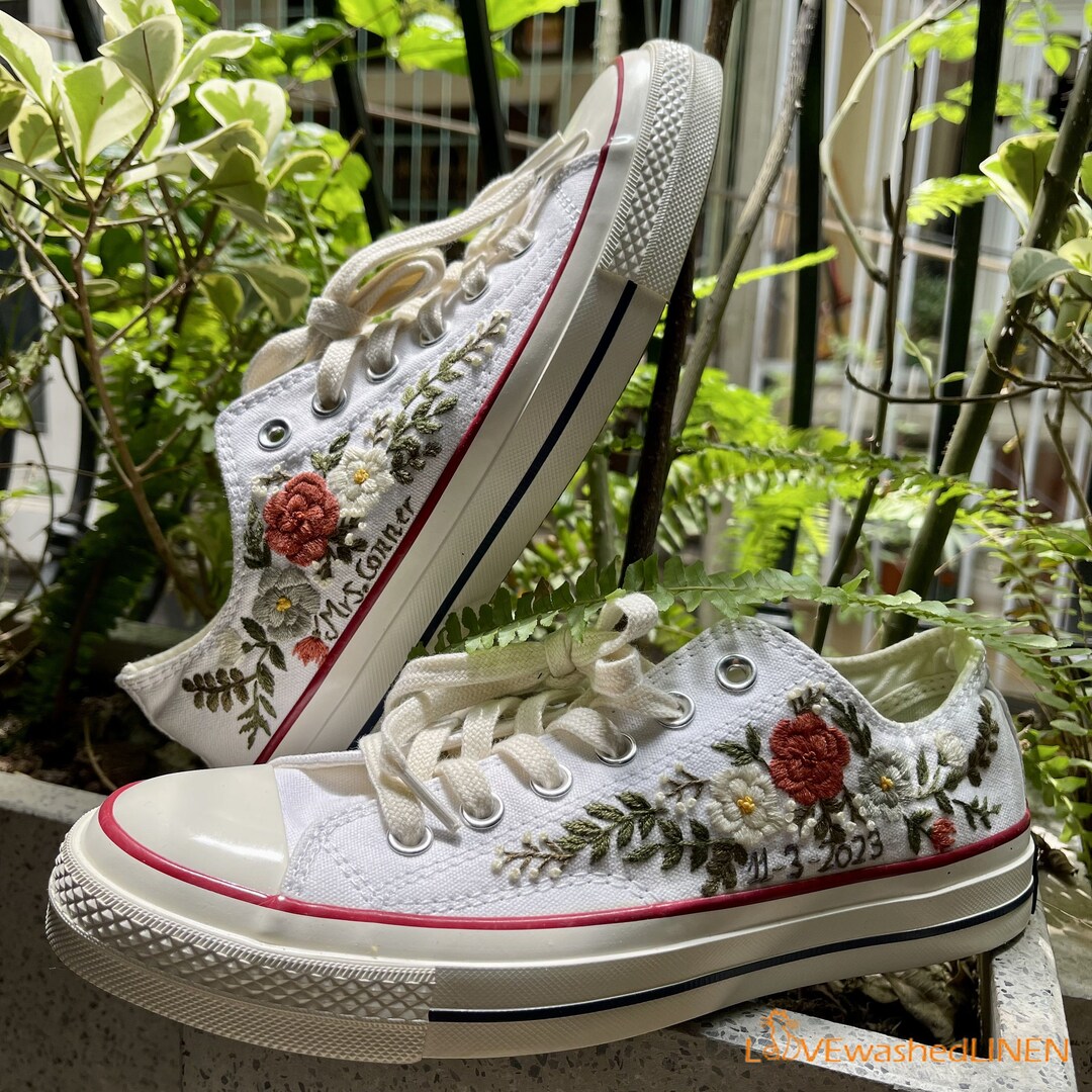 Wedding Converse Embroidered Personalizzare Converse Italia Shoe