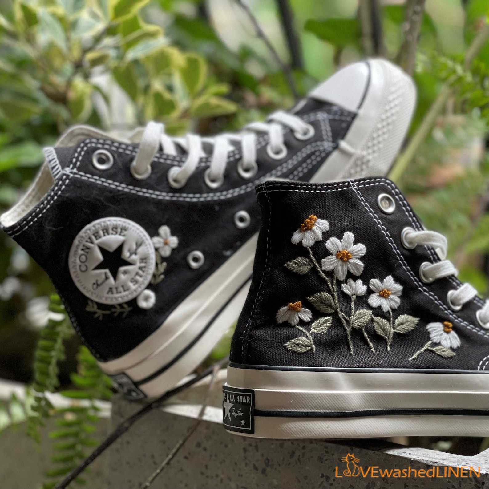 Custom Embroidered Converse High Tops/ Custom Converse Chuck Etsy