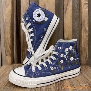 Custom Embroidered Sneakers High Tops/ Custom Shoes Taylor 1970s ...