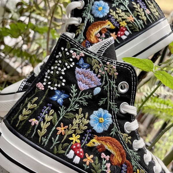 Fuchs bestickt Chuck 70 Sneakers, Wildflower High Tops