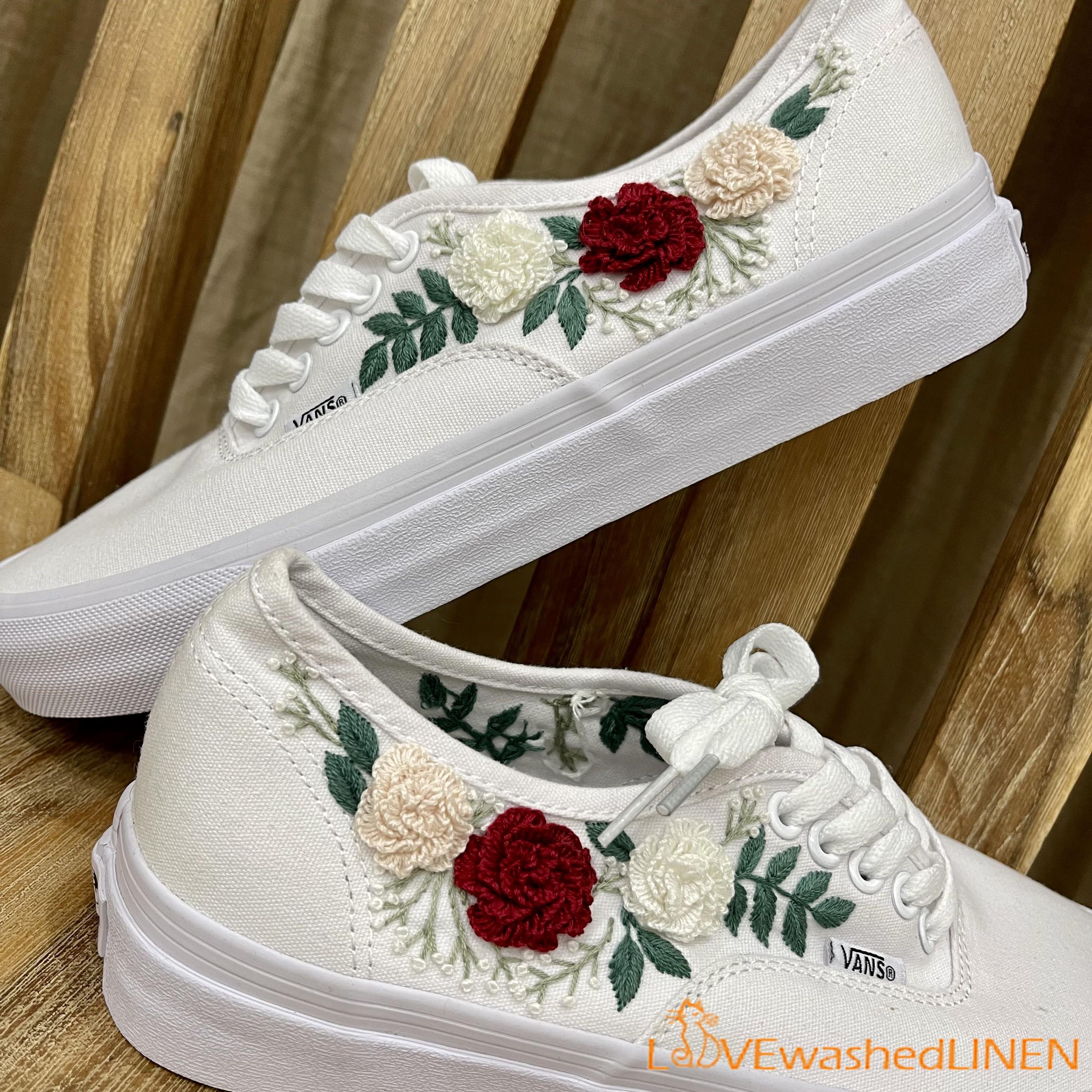 Rose buds red vans hot sale