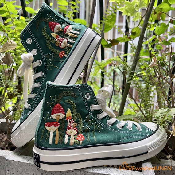 Custom Converse Chuck Taylor Mushrooms Embroidered Converse Shoes