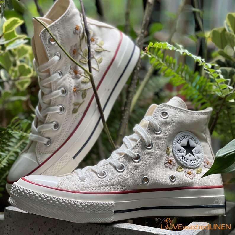 Custom Embroidered Converse High Tops/ Custom Converse Chuck Etsy