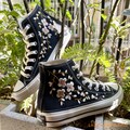 Custom Embroidered Converse High Tops: Cherry Blossom Sneakers product logo