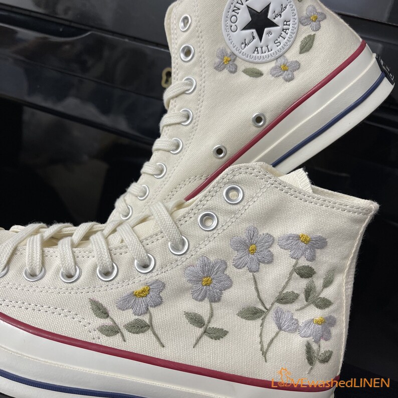 Custom Embroidered Converse High Tops/ Custom Converse Chuck Etsy