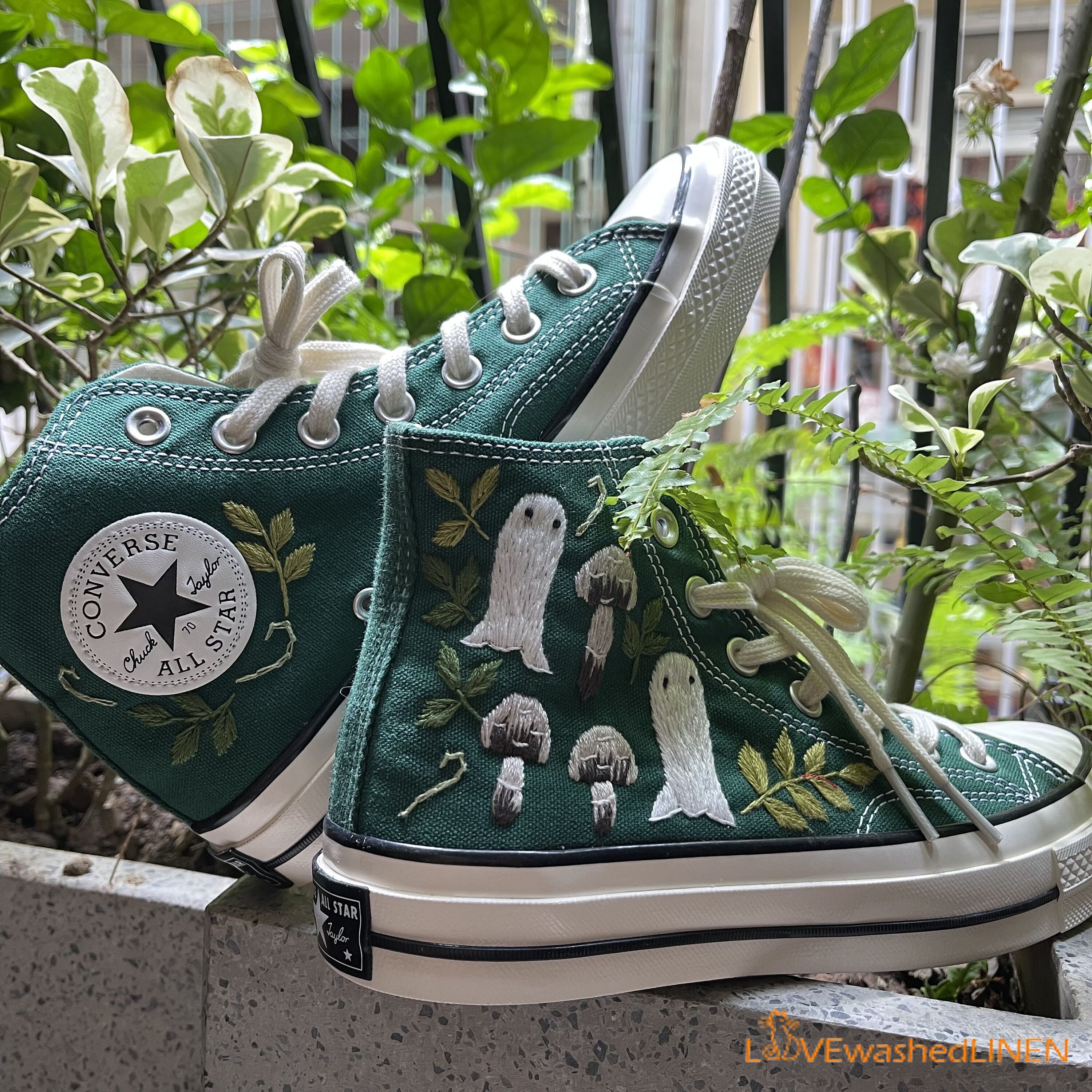 Custom Converse Chuck Taylor Embroidered/ Ghost Embroidered