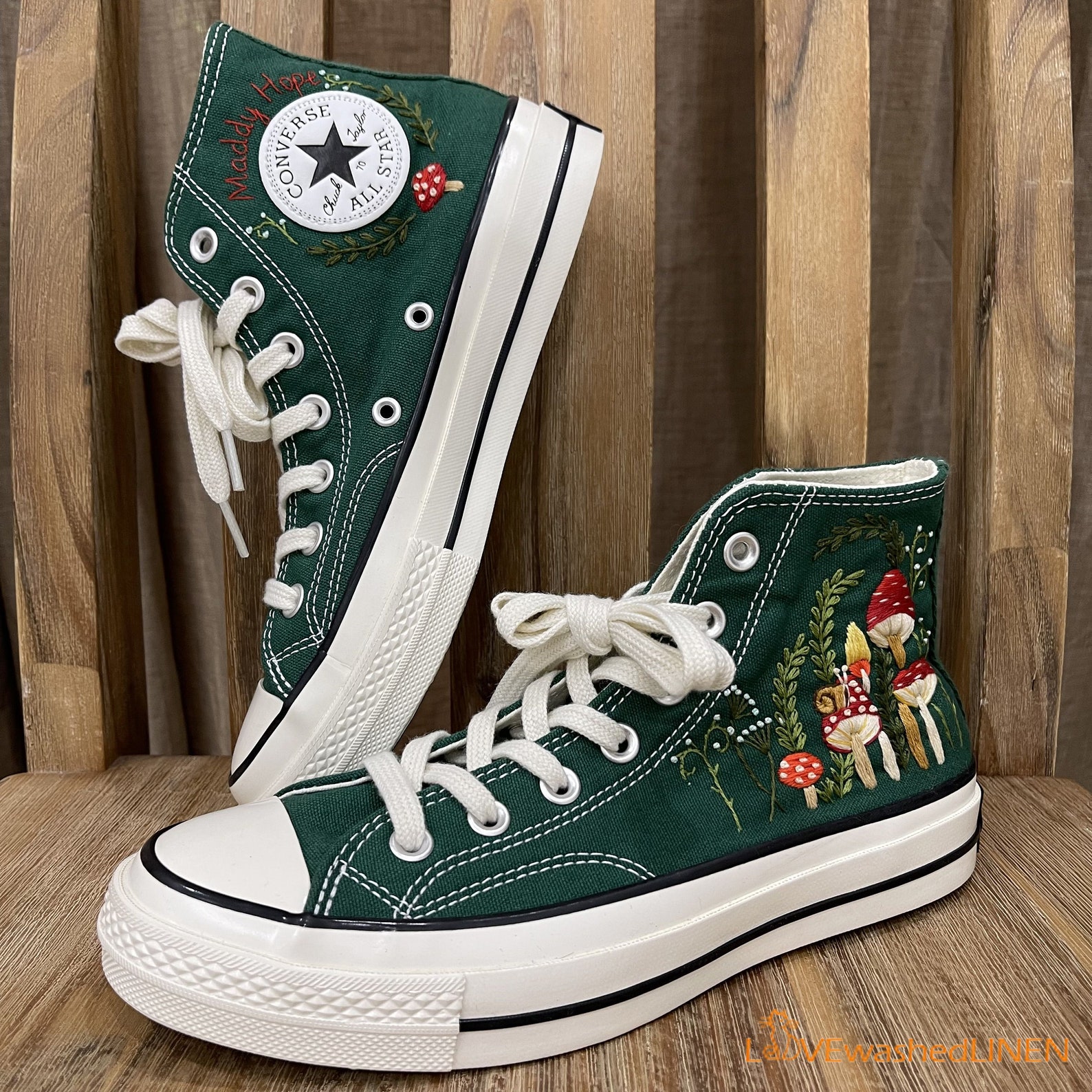Custom Converse Chuck Taylor Mushrooms Embroidered Converse Shoes
