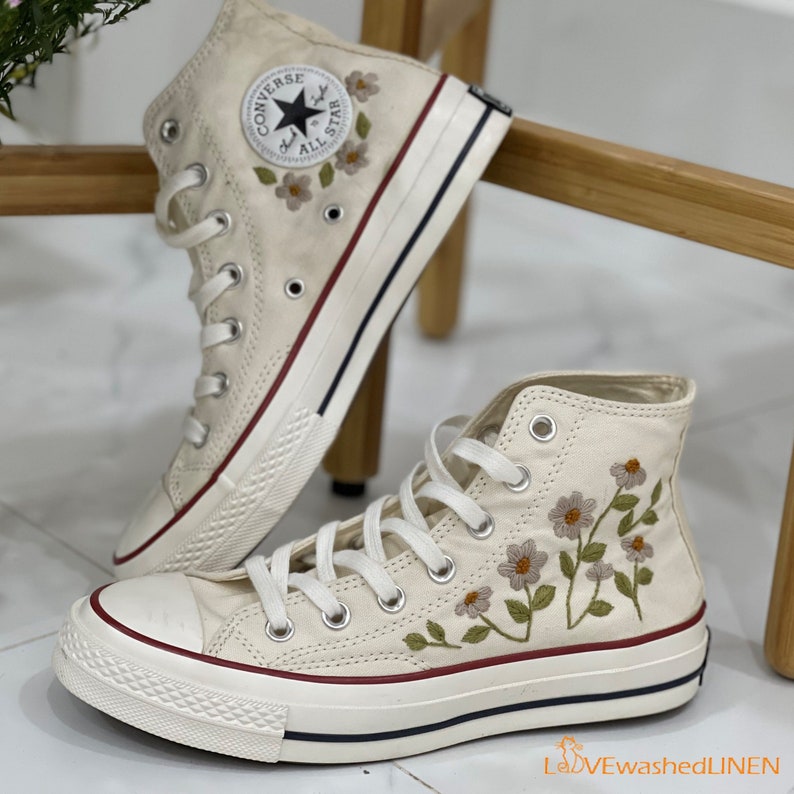 Custom Embroidered Converse High Tops/ Custom Converse Chuck - Etsy