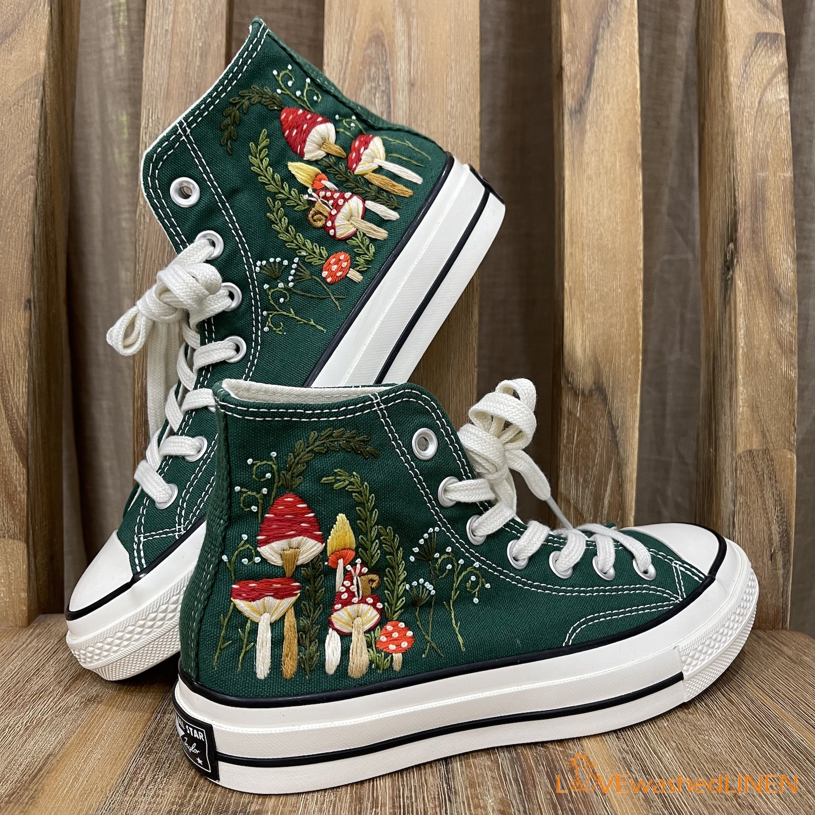 Custom Converse Chuck Taylor Mushrooms Embroidered Converse Shoes