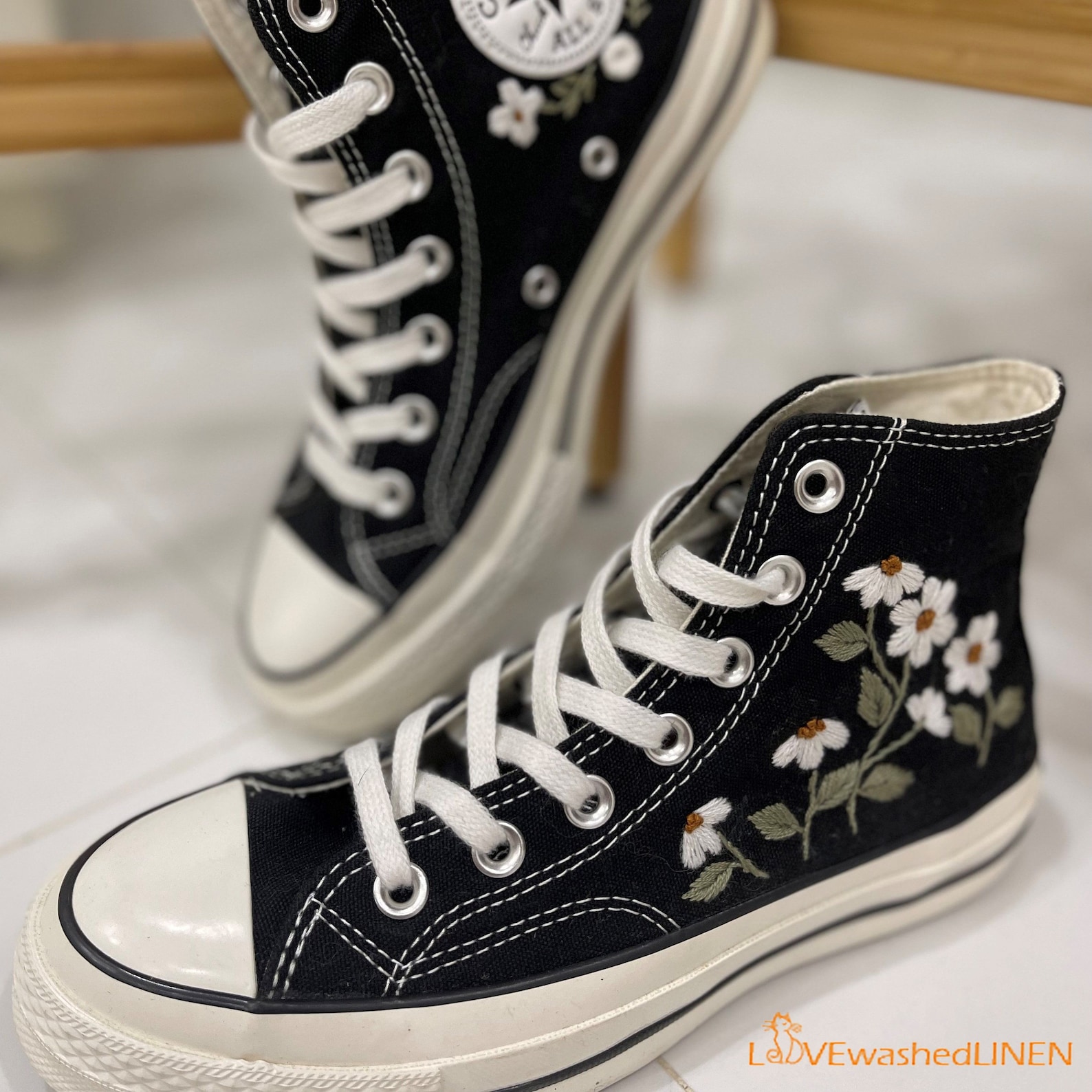 Custom Embroidered Converse High Tops/ Custom Converse Chuck Etsy