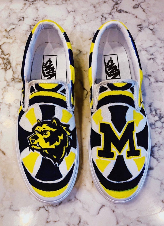 Michigan University Custom Vans Etsy