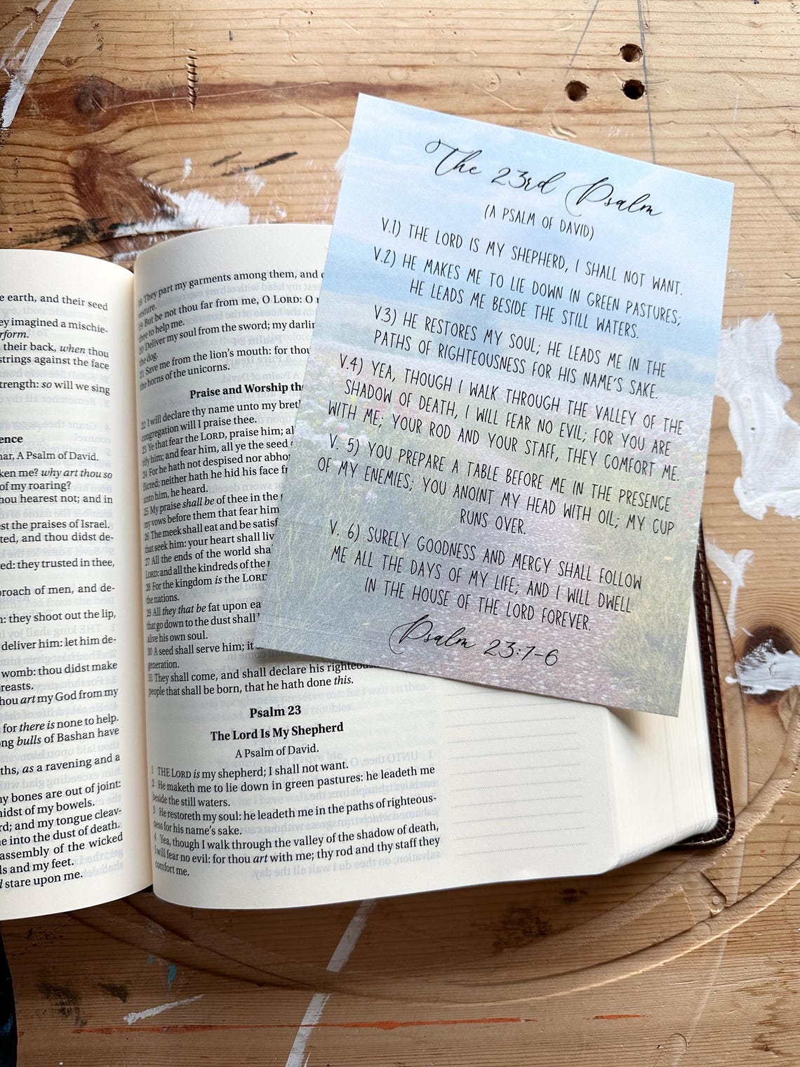 Psalm 23 Loaded Bible Printout | Bible Psalm 23 | Tip in | Bible Study ...