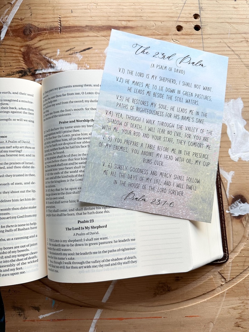 Psalm 23 Loaded Bible Printout | Bible Psalm 23 | PDF Print | Tip in ...