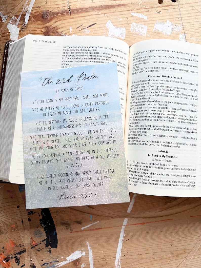 Psalm 23 Loaded Bible Printout | Bible Psalm 23 | Tip in | Bible Study ...