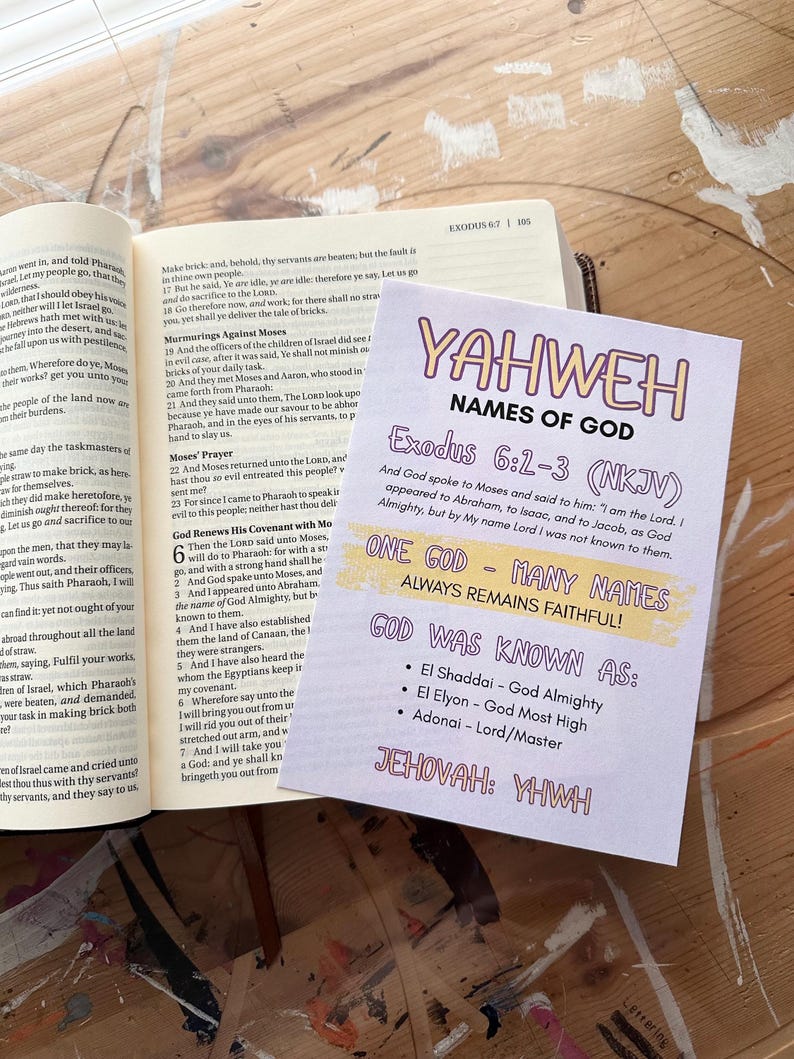 Yhwh Scriptures Yahweh Loaded Bible Printout | Bible Names of God | Tip in | Bible ...