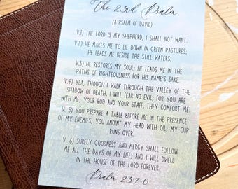 Psalm 23 Loaded Bible Printout | Bible Psalm 23 | Tip In | Bible Study Binder DIY | War Binder | Bible Tip In