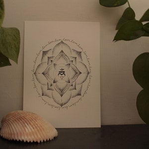 Muladhara chakra, 7 chakras, root chakra print, 5x7, 8x10