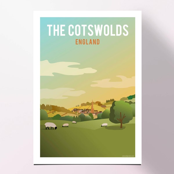 The Cotswolds Poster / Cotswold Print / Wall Art / Home Decor / Travel Gift / Railway Poster