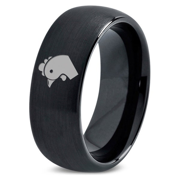Chicken Rooster Ring,Unique Wedding Bands For Women,Black Tungsten Rings For Men,Promise Ring,Gifts For Dad,Gifts For Chef,Gift For Her