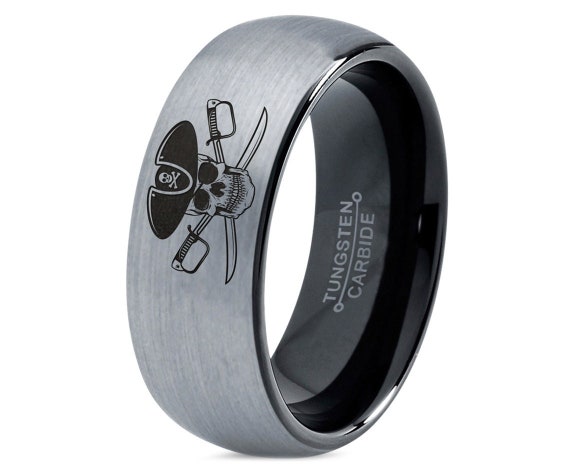Black Corsair Bay Ring Pirates Skull Ring Captain Hat Ring