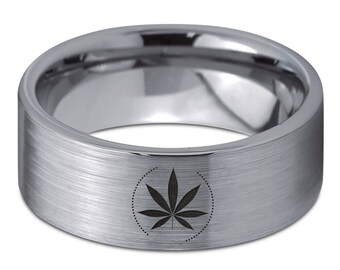 マリファナ カンナビス リーフ リング | オールウェイズ シルバー 結婚