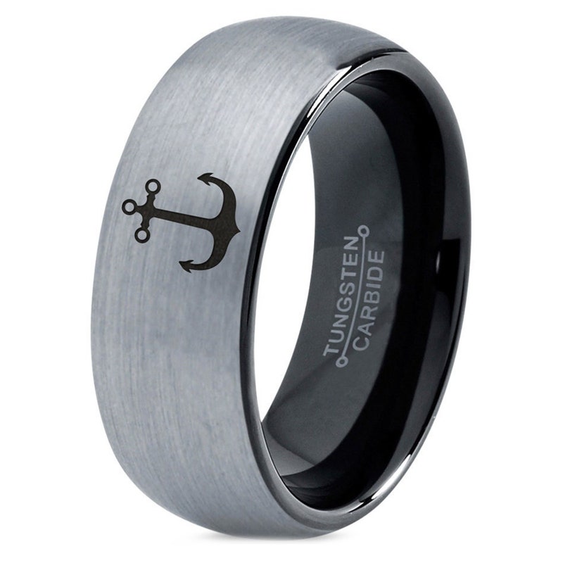 Navy Tungsten Wedding Ring Men - Etsy