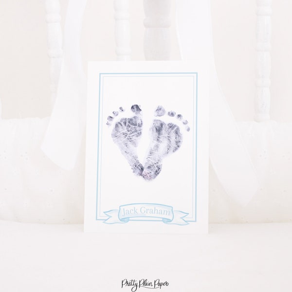 Hospital Footprint Card Etsy