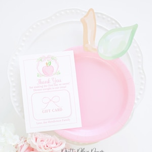 Dinner or Dessert for the Teacher | 5x7 Printable | First Day of School Gift Card Holder for Teacher | Back to School Gift | 1055 10553