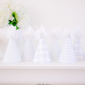 Light Blue Gingham Party Hats | Printable Download |  3003 3004 3005 3006 3007 3008 3009 3010 3011 3012 3013 3014 3015 3016