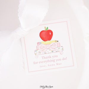 Teacher Appreciation | Gift Tag for the Teacher | Printable Download | Favor Tag for Teacher | Staff Appreciation for School  | 1055